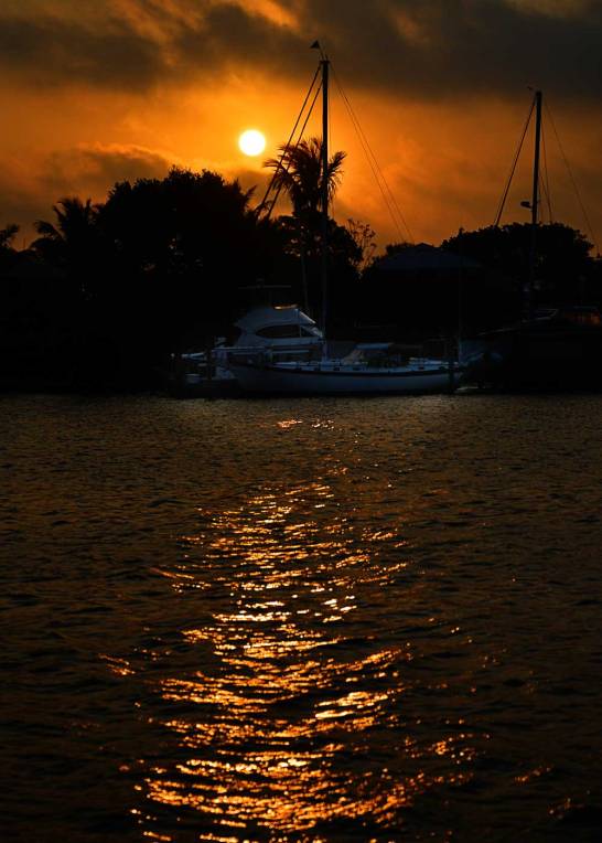 Sunrise over the water