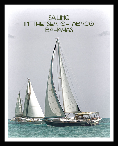 sailing sea of abaco postcard